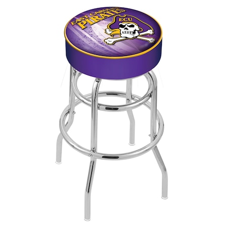 Holland Bar Stool Co 30" East Carolina Cushion Seat, 2-Ring Chrome Swivel Bar Stool L7C130Ecarol-D2